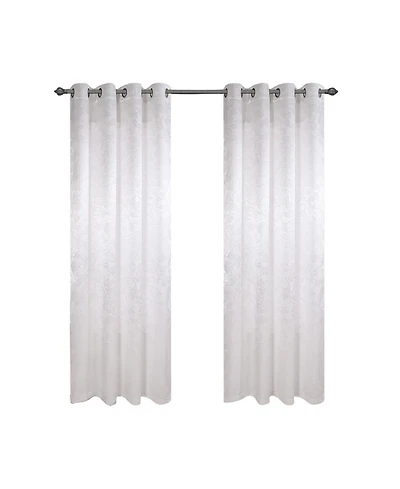 Olivia Gray 100% Polyester 200 Gsm Dyson Embossed Blackout Grommet Curtain Panel 54" x 90