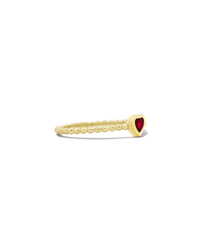 The Lovery Bezel Heart Ring 14K Gold