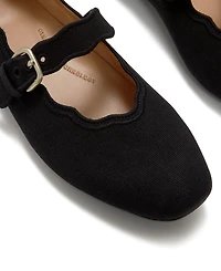 FitFlop Women's Delicato Wave Edge Canvas Mary Jane Flats