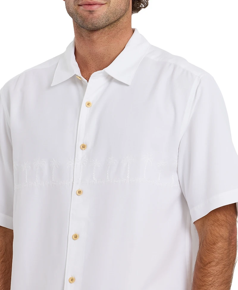 Quiksilver Waterman Men's Tahiti Palms Short Sleeve Shirt