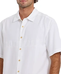 Quiksilver Waterman Men's Tahiti Palms Short Sleeve Shirt