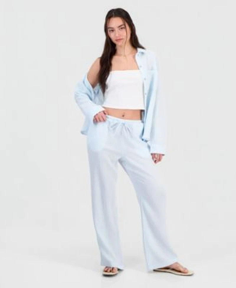 Indigo Rein Juniors Cotton Gauze Shirt Drawstring Beach Pants