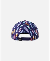 Deux par Deux Baby Boys Cap Surfboard Print