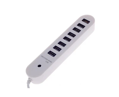 Risokeys 8-Port Usb 2.0 Hub, 480Mbps High-Speed Splitter, Plug & Play Usb Expander for Home Office & Travel