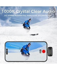 Ipason Wireless Lavalier Mic: 24GHz, Noise Canceling, 40H Case iPhone/Android/Usb-c Perfect for Vlogs & Video