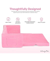 Dream On Me Toddler Nestle Sofa, 2-in-1 Convertible Sofa to Lounger, Low to Floor Design, Machine Washable Fabric Cover