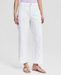 And Now This Women's High Rise Cuffed Wide-Leg Jeans, Macy's Exclusive