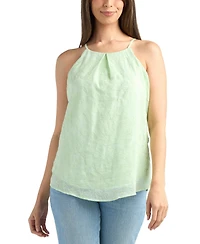 Bcx Women's Embroidered Scallop Edge Top