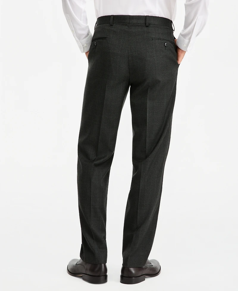 Michael Kors Men's Classic-Fit Wool-Blend Stretch Plaid Suit Separate Pants