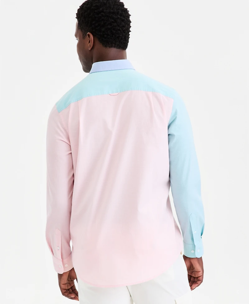 Club Room Men's Long-Sleeve Printed Oxford Shirt, Macy's Exclusive