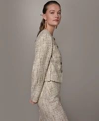 Donna Karan New York Women's Cropped Button-Front Jacket