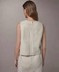 Donna Karan New York Women's Side Slit Crop Top