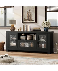 Gaomon 55.2'' Modern Sideboard Buffet Cabinet with Acrylic Door Storage Cabinet