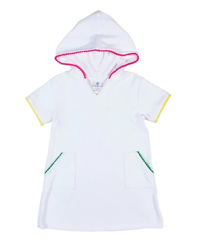 Florence Eiseman Little Girls Terry Coverup with Pom Poms