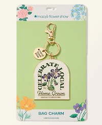 Macy's Flower Show Violet Enamel Bag Charm, Macy's Exclusive