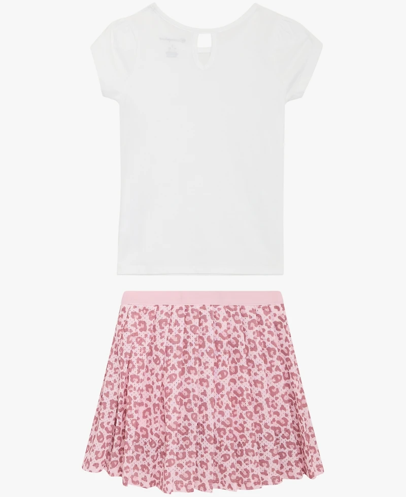 Champion Girls' 4-6X Short-Sleeve T-Shirt and Skort, 2-Piece Set