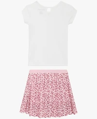 Champion Girls' 4-6X Short-Sleeve T-Shirt and Skort, 2-Piece Set