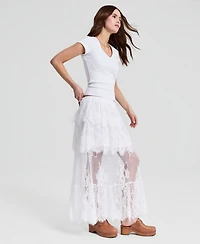And Now This Women's Lace Tiered Maxi Skirt, Macy's Exclusive