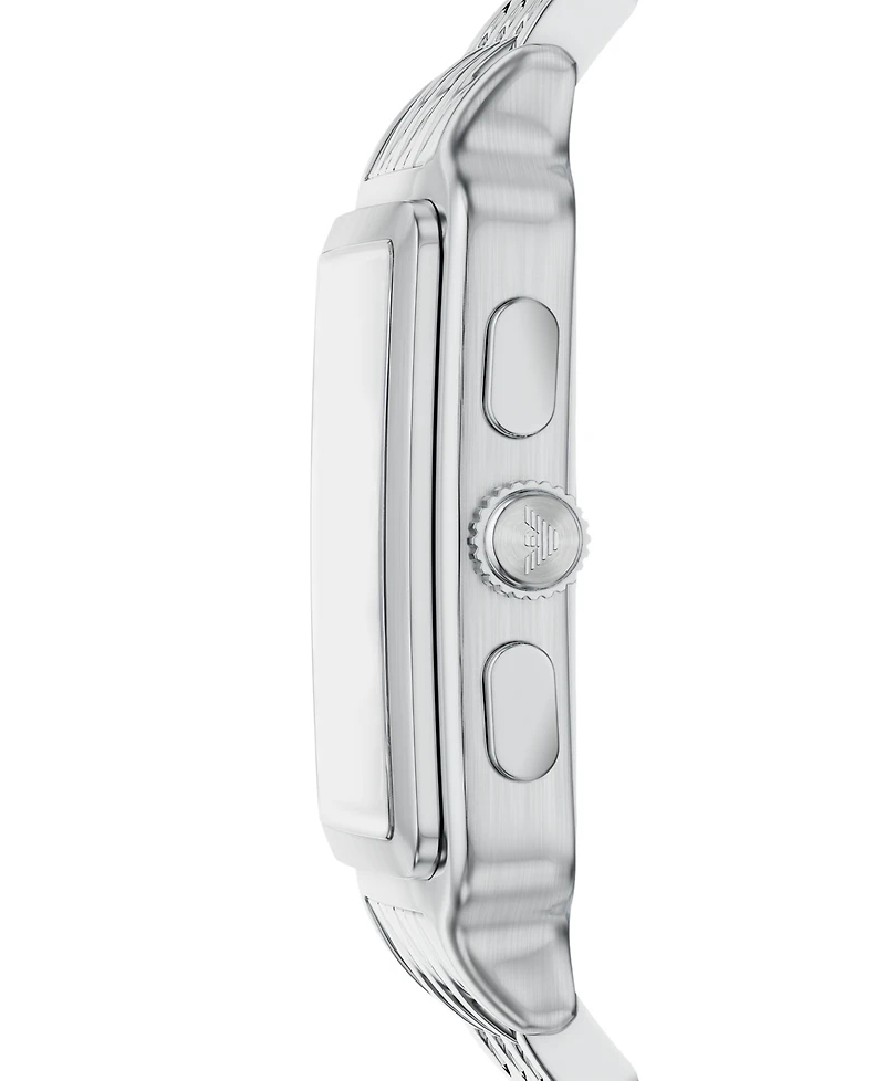 Emporio Armani Men's Quartz Chronograph Silver Stainless Steel Watch, 38mm