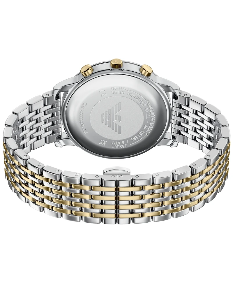 Emporio Armani Men's Quartz Chronograph Two-Tone Stainless Steel Watch, 42mm
