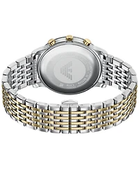 Emporio Armani Men's Quartz Chronograph Two-Tone Stainless Steel Watch, 42mm