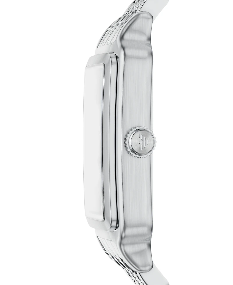 Emporio Armani Men's Quartz Three-Hand Silver Stainless Steel Watch, 36mm