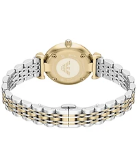 Emporio Armani Women's Quartz Two-Hand Two-Tone Stainless Steel Watch, 32mm