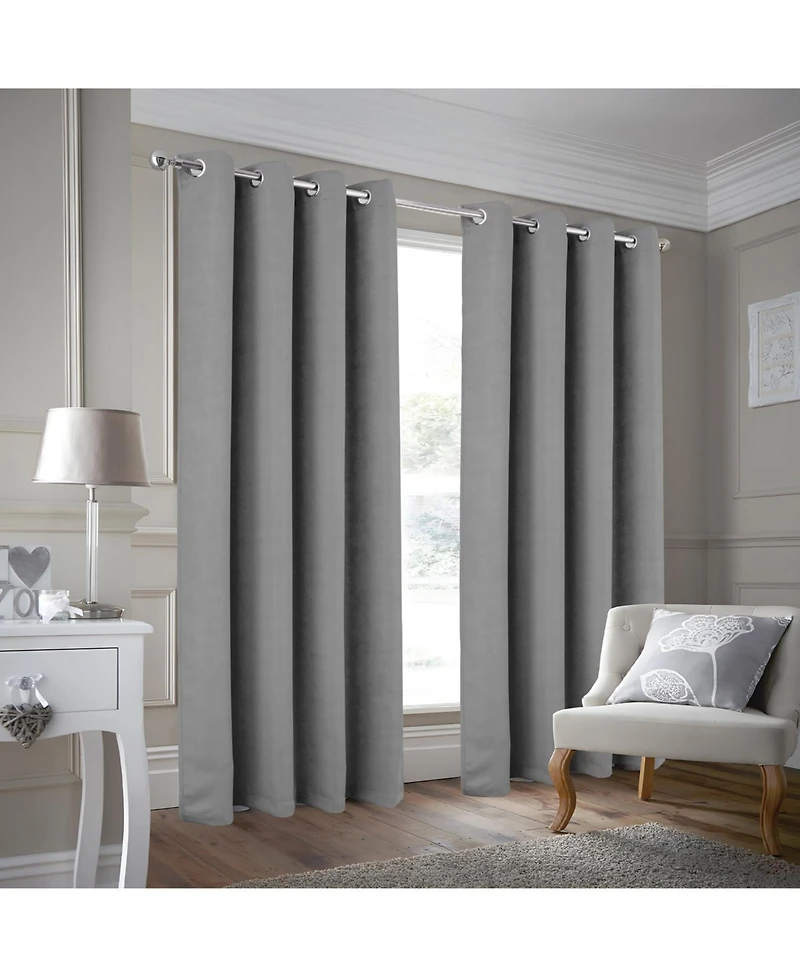 Olivia Gray 100% Polyester 190 Gsm Justice Reversible Blackout Grommet Curtain Panel 54" x 90