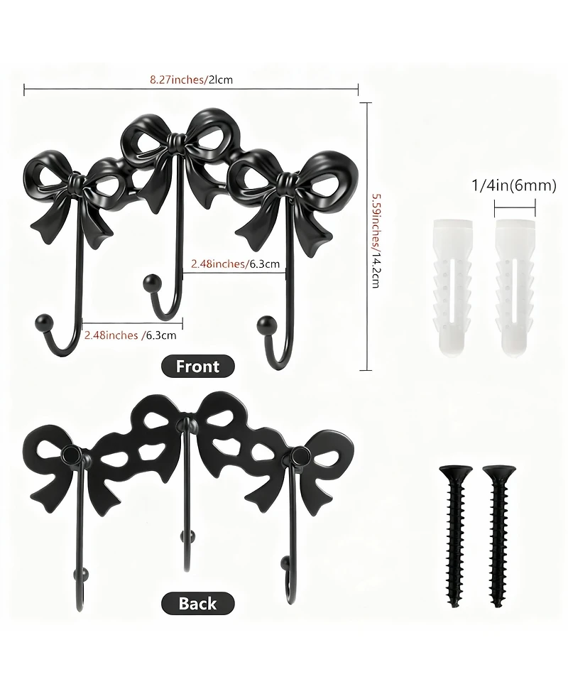 Draft - Cast Iron Bow Wall Hooks