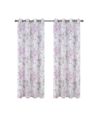 Olivia Gray 100 Polyester 140 Gsm Aiden Printed Textured Grommet Curtain Panel 54 X22 X 84 X22 Blush