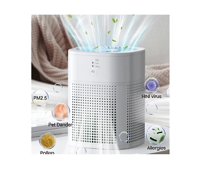 Chivalz Hepa Air Purifier with Essential Oil Diffuser for Home Bedroom