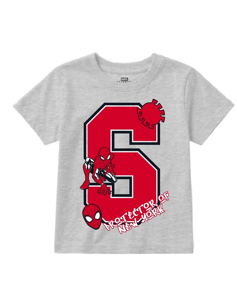 Spider-Man Boys' 2T-7 Short-Sleeve T-Shirt, Sweatshirt and Shorts, 3-Piece Set