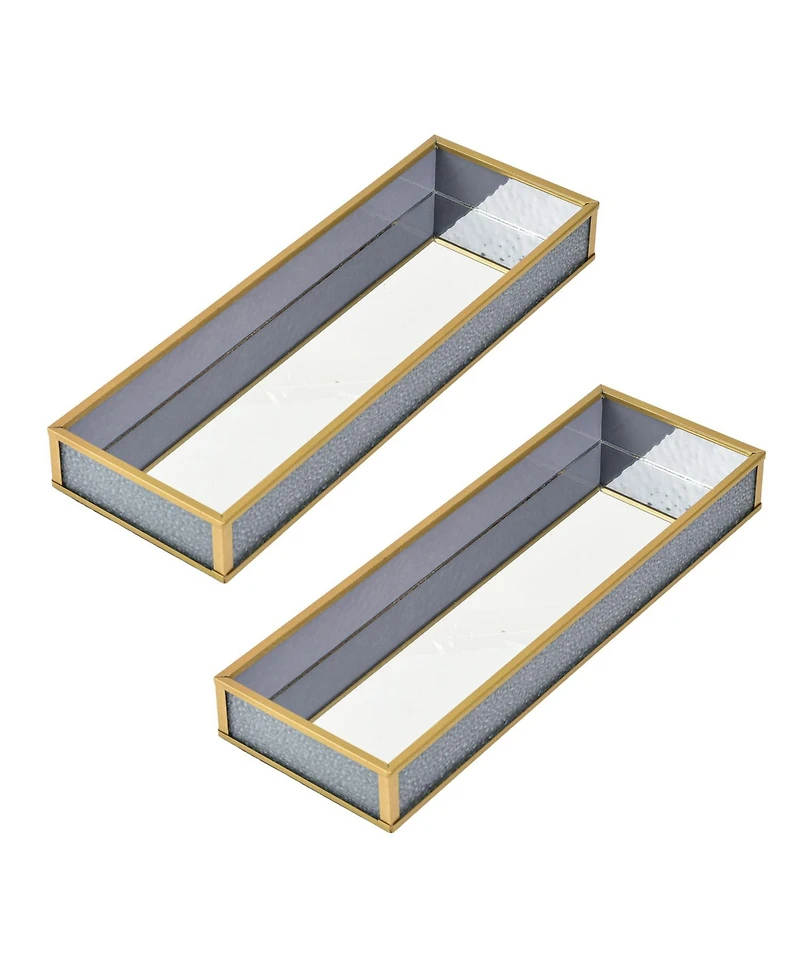 Lauraella Handcrafted Glass Tray, Decorative Storage Container for Makeup, Jewelry, Desk, or Bathroom Stylish