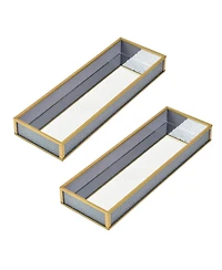 Lauraella Handcrafted Glass Tray, Decorative Storage Container for Makeup, Jewelry, Desk, or Bathroom Stylish