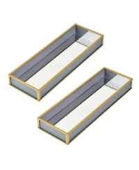 Lauraella Handcrafted Glass Tray Decorative Storage Container For Makeup Jewelry Desk Or Bathroom Stylish