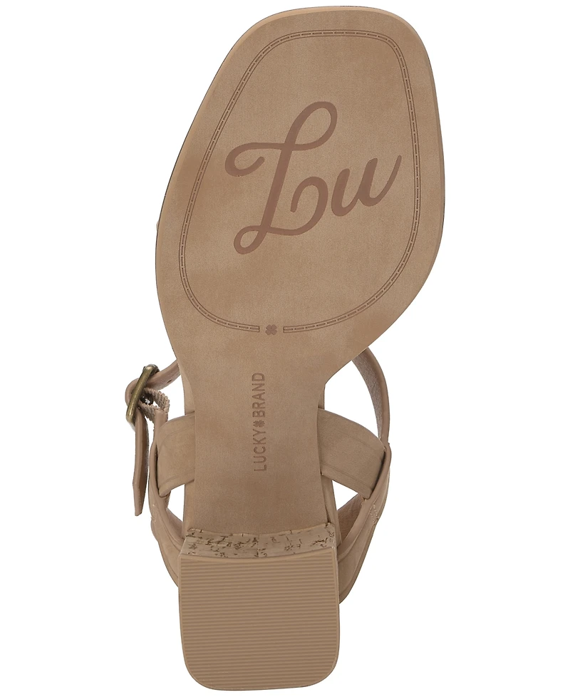 Lucky Brand Women's Hallia Block Heel Sandals