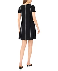 Msk Women's V-Neck Fit & Flare Mini Dress