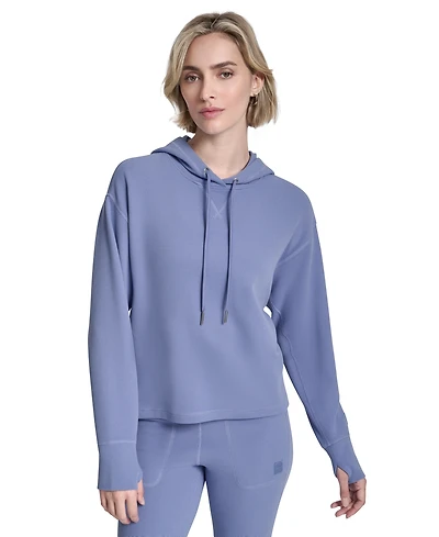 Dkny Sport Women's Transcend Thermal V-Inset Hoodie