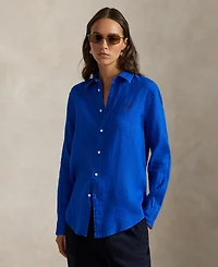 Polo Ralph Lauren Women's Point Collar Long-Sleeve Shirt