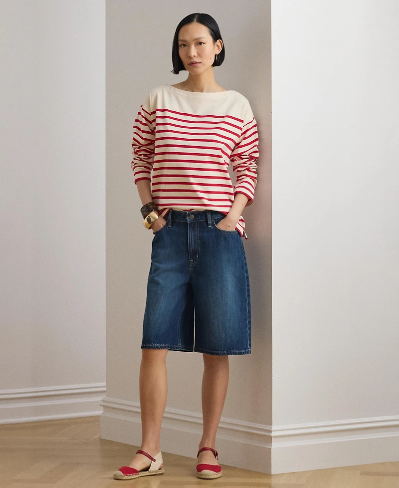 Lauren Ralph Women's Boat Neck Long-Sleeve Top