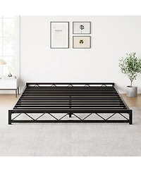 gaomon Queen Bed Frame, Metal Low Platform Bed Frame, Queen Size Bed Frame with Metal Slat Support, Mattress Foundation, Under Bed Storage, No Box