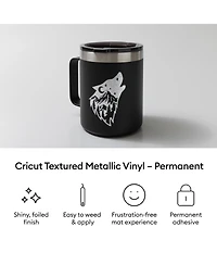 Cricut Textured Metallic Vinyl Permanent, Luxe Sampler - 12 in x 12 in Sheets (6 ct)