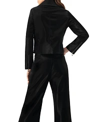 Ivonne Women's High Shine Biker Jacket