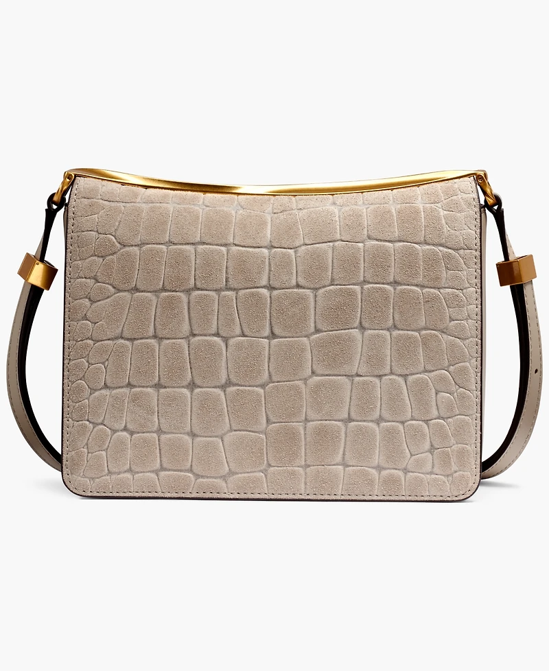 Donna Karan New York Jericho Croco Suede Small Shoulder Bag