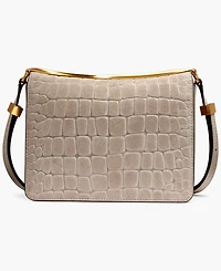 Donna Karan New York Jericho Croco Suede Small Shoulder Bag