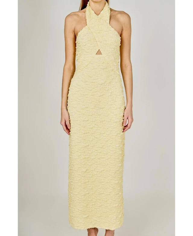 Quiz Women's Satin Halter Neck Midi Dress | MainPlace Mall