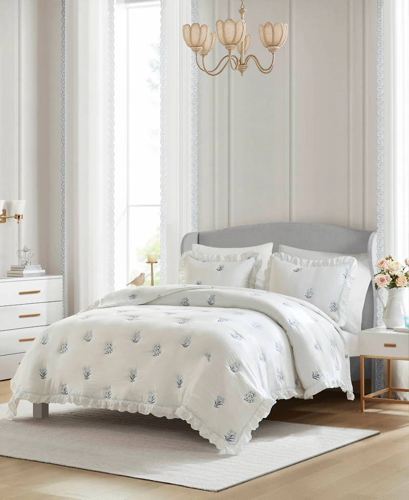 Intelligent Design Aglaia Floral Down Alternative 3-Pc. Quilt Set, Full/Queen