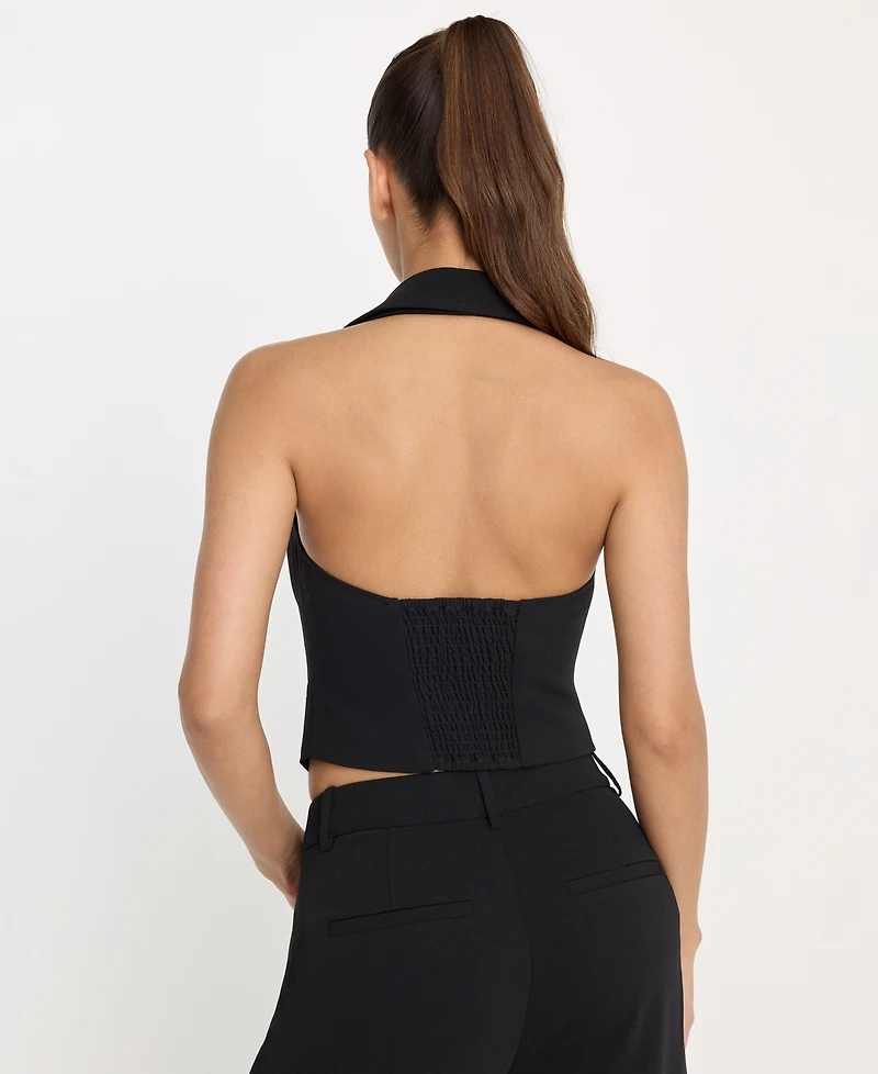 Good American Women's Halter Neck Vest, Regular & Plus