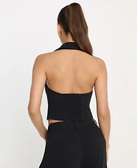 Good American Women's Halter Neck Vest, Regular & Plus