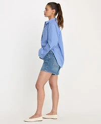 Good American Women's Mid-Rise Belt Loop Shorts